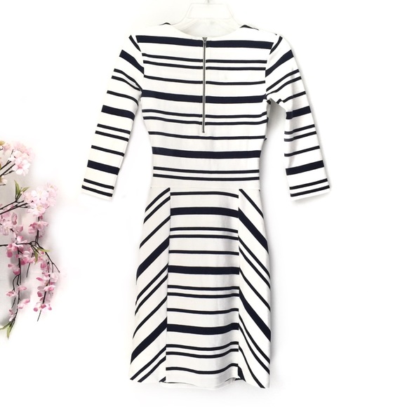 NWT ANTHRO ELLAMOSS StripedDress W/ CrossFront - Picture 4 of 8